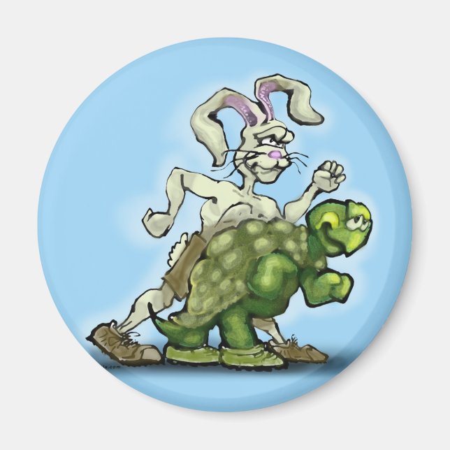 Tortoise and the Hare Magnet (Front)