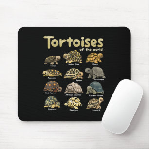 Tortoise Animals of the World Cute Reptile Turtle Mouse Mat