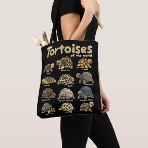 Tortoise Animals of the World Cute Reptile Turtle Tote Bag