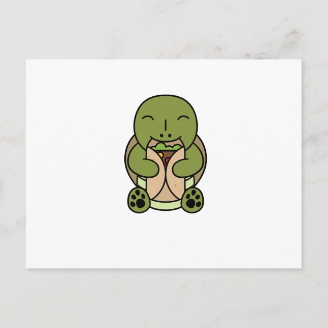 Tortoise Burrito Lover Postcard (Front)