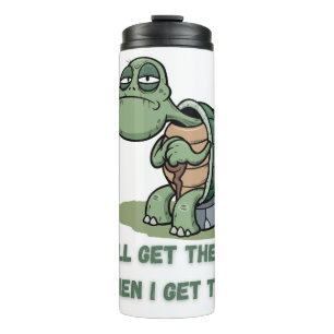 tortoise cartoon thermal tumbler