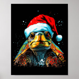 Tortoise Christmas Animal Lovers Men Women Kids Gi Poster