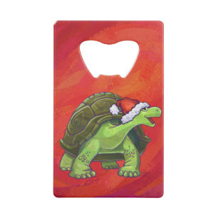 Tortoise Christmas On Red