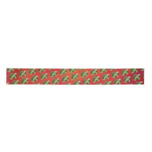 Tortoise Christmas On Red Satin Ribbon