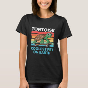 Tortoise Coolest Pet On Earth Sungles Skateboard T-Shirt