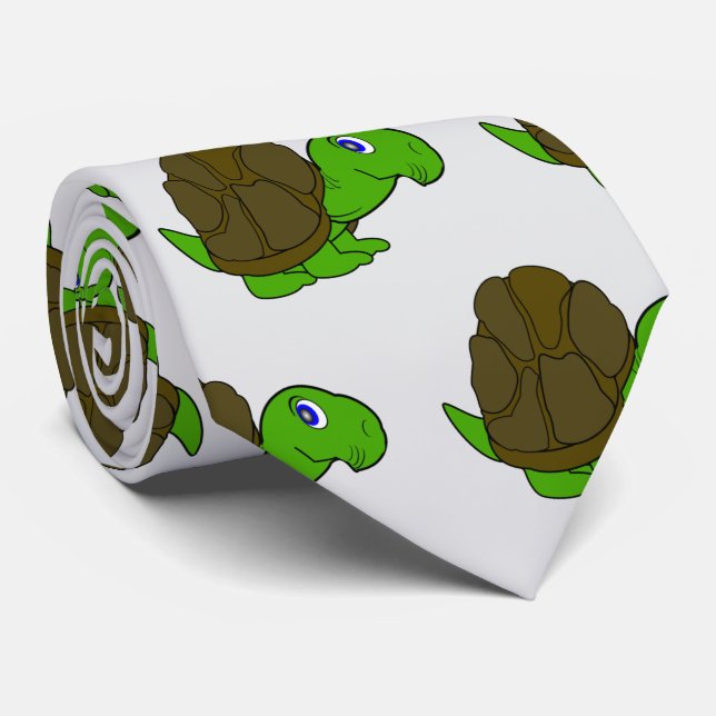 Tortoise Design Tie (Rolled)