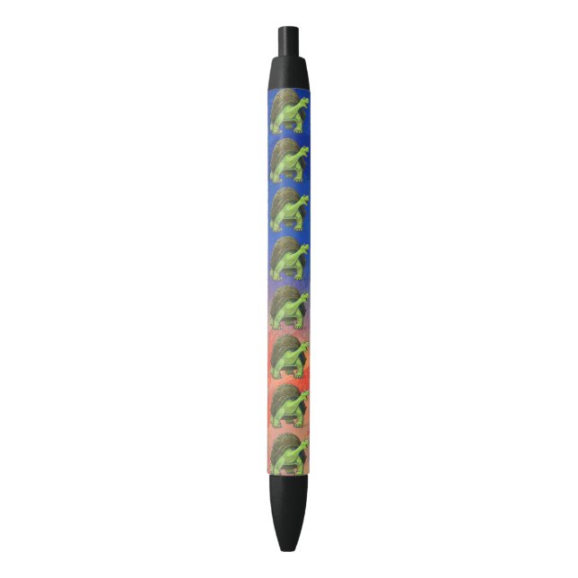 Tortoise Gifts & Accessories Black Ink Pen (Front Vertical)