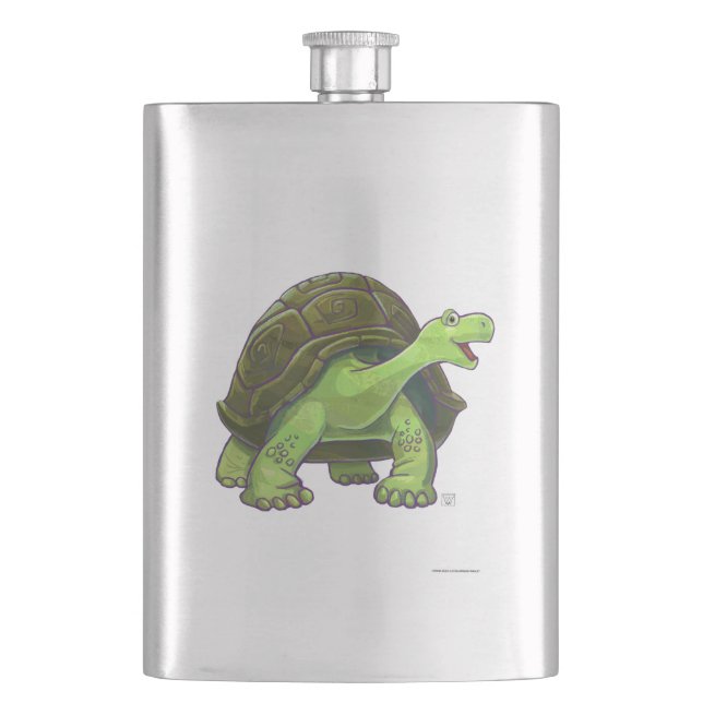 Tortoise Gifts & Accessories Hip Flask (Front)