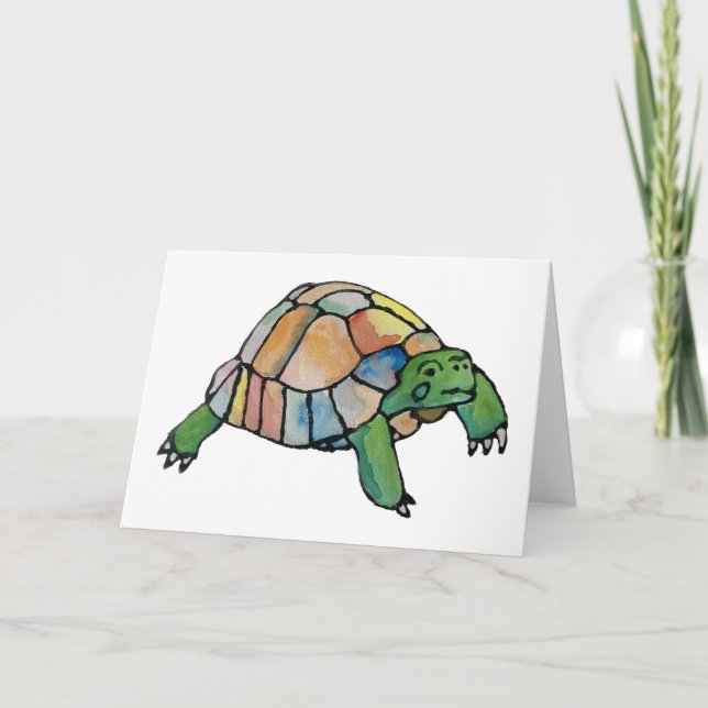 Tortoise Horizontal Blank Greeting Card (Front)