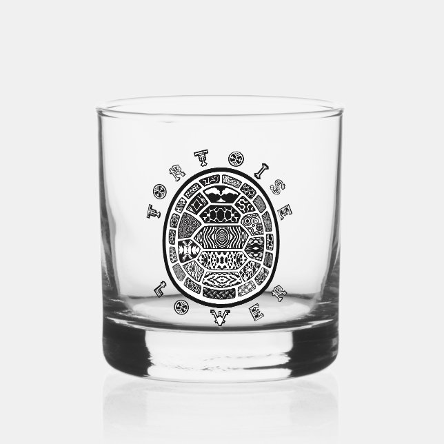 Tortoise Lover whiskey glass (Front)