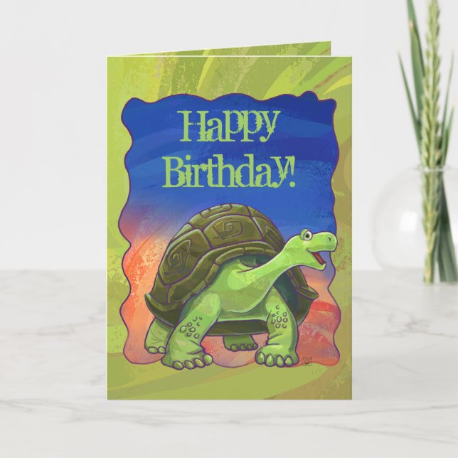 Tortoise Party Centre Card (Front)