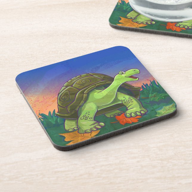 Tortoise Party Centre Coaster (Left Side)