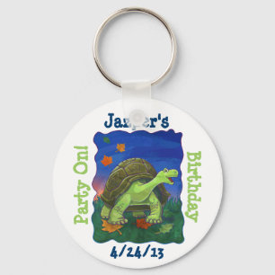Tortoise Party Centre Key Ring