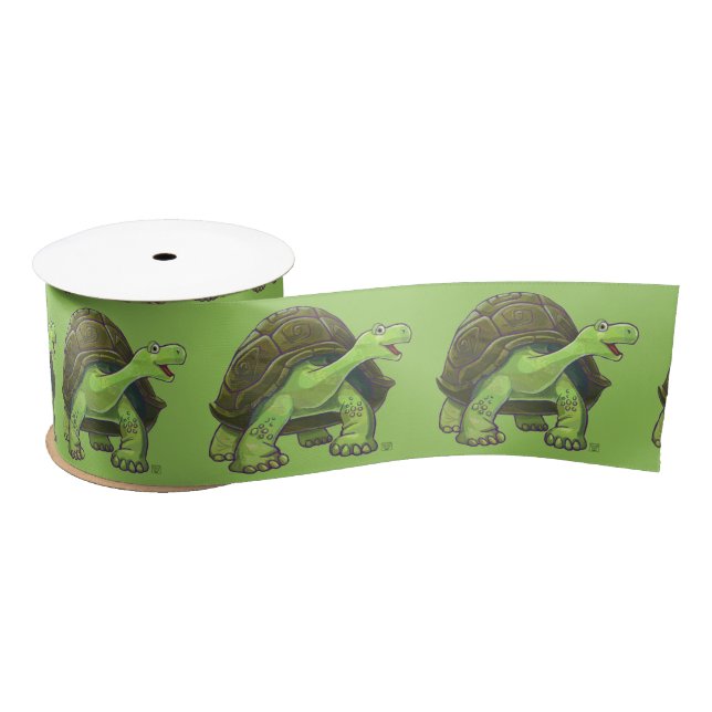 Tortoise Party Centre Satin Ribbon (Spool)