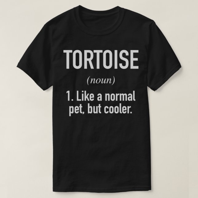 Tortoise Pet Animal T-Shirt (Design Front)