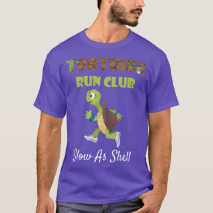 Tortoise Run Club Funny Tortoise Turtle Marathon T-Shirt
