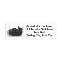 Tortoise Shell Cat Resting Address Labels