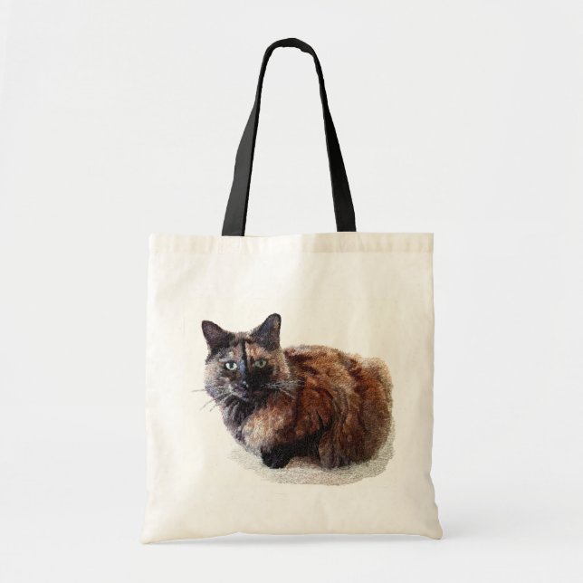 Tortoise Shell Cat Tote Bag (Front)
