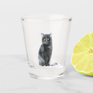Tortoise Shell Kitty Cat Shot Glass