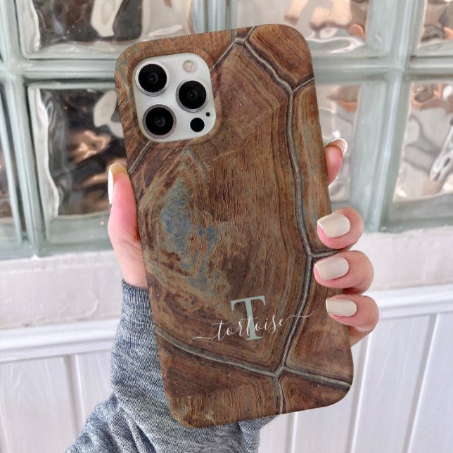 Tortoise Shell Pattern Animal Print Case/ Monogram Case-Mate iPhone Case (Creator Uploaded)