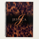 Tortoise Shell Pattern Animal Print Monogram Name Planner<br><div class="desc">Unleash your organisational skills in style with our Personalised Tortoise Shell Monogram Planner. This exquisite planner, adorned with a classic tortoise shell pattern and a custom animal print monogram, is designed to add a touch of elegance to your daily planning. Perfect for professionals, students, and anyone who loves to stay...</div>
