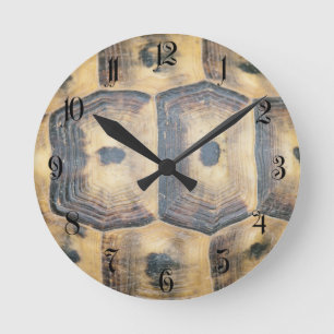 Tortoise Shell Pattern Round Clock