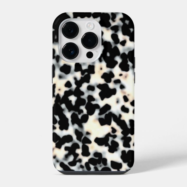 Tortoise Shell Print, Bone Light, Off-White iPhone Case (Back)