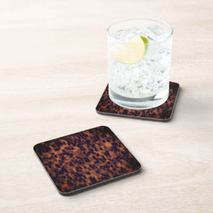 Tortoise Shell Print Pattern Decorative Kitchen Coaster