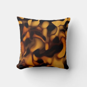 Tortoise Shell Turtle Shell Pattern Amber Brown Cushion