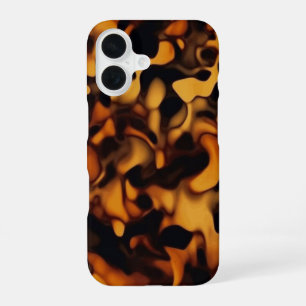 Tortoise Shell Turtle Shell Pattern Amber Brown iPhone 16 Case