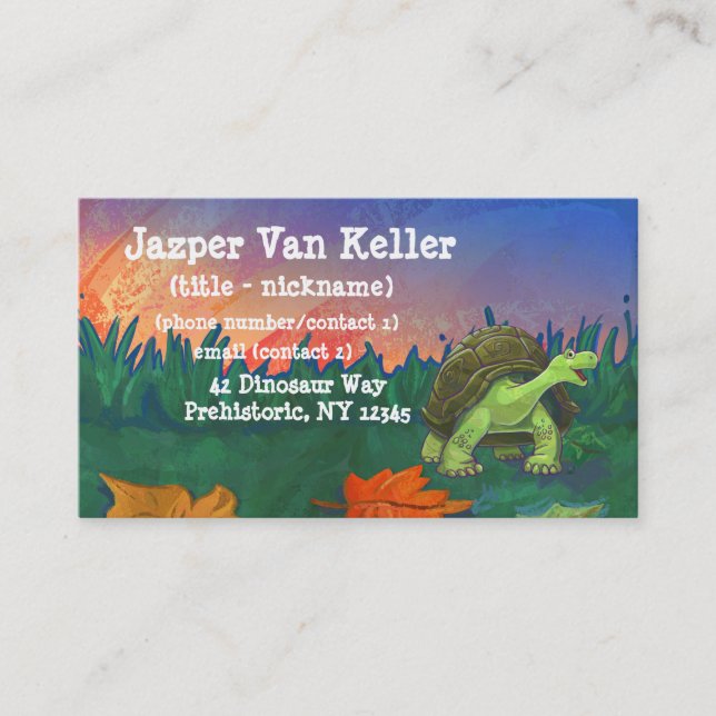 Tortoise Stationery Business Card (Front)