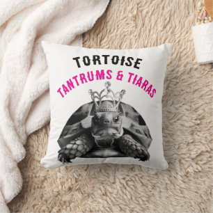 Tortoise Tantrums & Tiaras Cushion