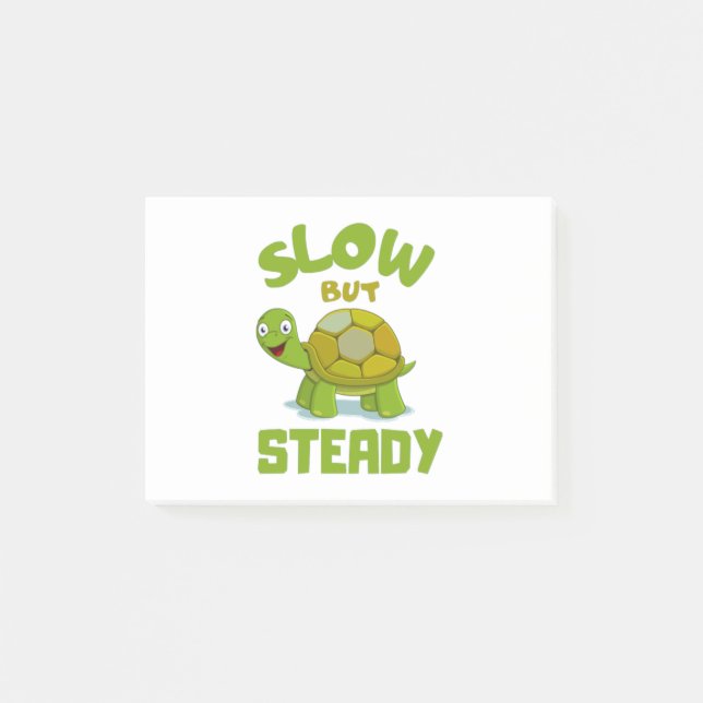 tortoise  turtle slow but steady post-it notes (Front)
