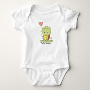 Tortoise With A Heart Balloon Baby Bodysuit