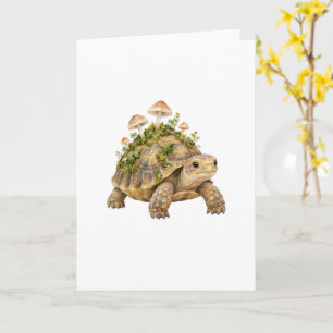 Tortoise with Little Mushrooms Card