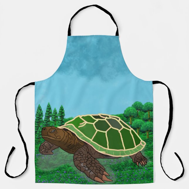 Tortoises are symbols of longevity for people. apron (Front)