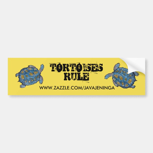 Tortoises Rule Bumper Sticker (Front)