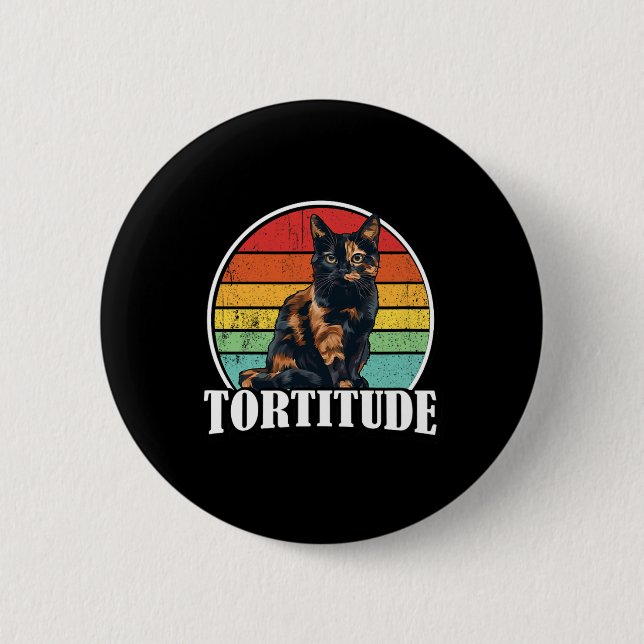 Tortoiseshell Cat  6 Cm Round Badge (Front)
