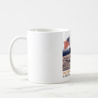 Tortoiseshell Cat Astronaut Retro Sci-Fi Moon Land Coffee Mug