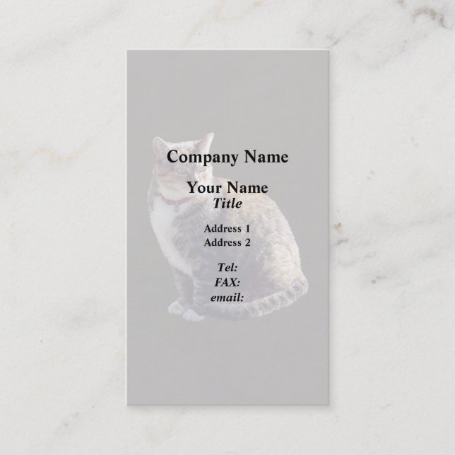 Tortoiseshell Cat Business Card (Front)