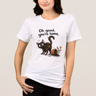Tortoiseshell Cat Funny Cat Flower Pot Disaster Tri-Blend Shirt