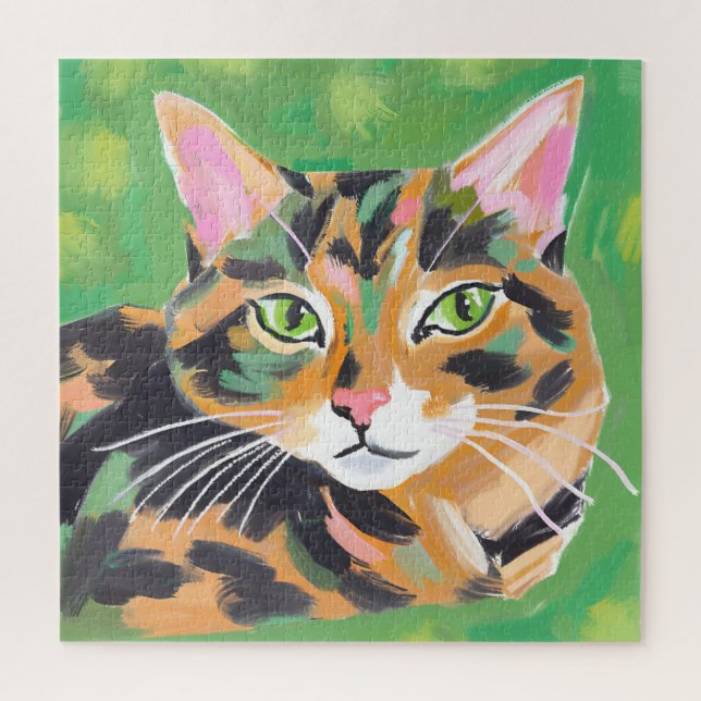 Tortoiseshell Cat Jigsaw Puzzle (Vertical)