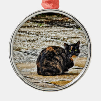 Tortoiseshell Cat Metal Tree Decoration