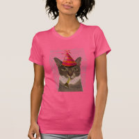 Tortoiseshell Cat with Party Hat