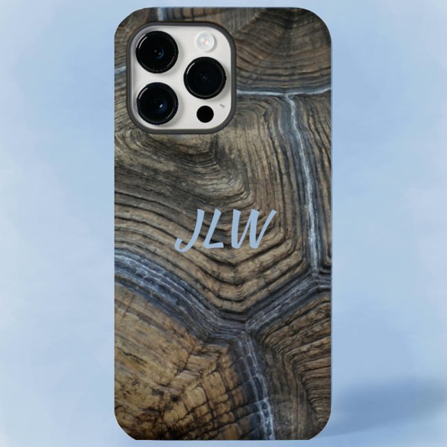 Tortoiseshell faux Natural with Initials Classy Case-Mate iPhone Case (Creator Uploaded)