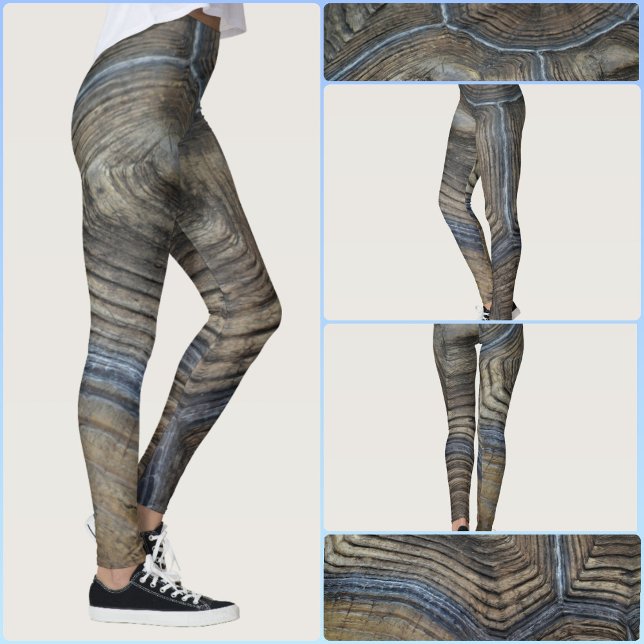 Tortoiseshell Grey and Brown Edgy Natural Pattern Leggings (Creator Uploaded)