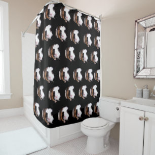 Tortoiseshell Guinea Pig Pattern, Shower Curtain