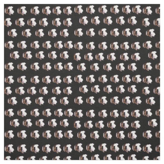 Tortoiseshell Guinea Pigs, Cotton Material Fabric (Swatch)