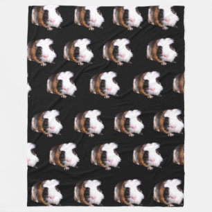 Tortoiseshell Guinea Pigs Large Fleece Blanket.