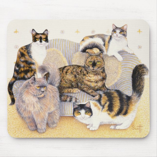 Tortoiseshell ladies mouse mat (Front)